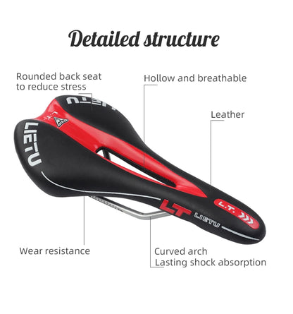 LIETU Bicycle Saddle MTB Road Bike Cycling Silicone Skid-proof Saddle Seat Silica Gel Cushion Seat Leather Front Seat Mat