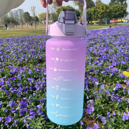 Water Bottle Motivational Drinking Bottle Sports Water Bottle With Time Marker Portable Reusable Plastic Cups Outdoor Travel Gym