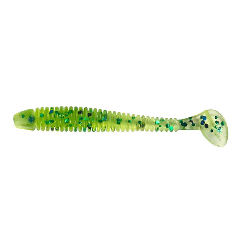 Hengjia 50pcs/Lot 4.5CM Small Soft Worm Swimbait T Tail Silicone Bait Wobbler Fishing Tackle for Carp Bass Pike