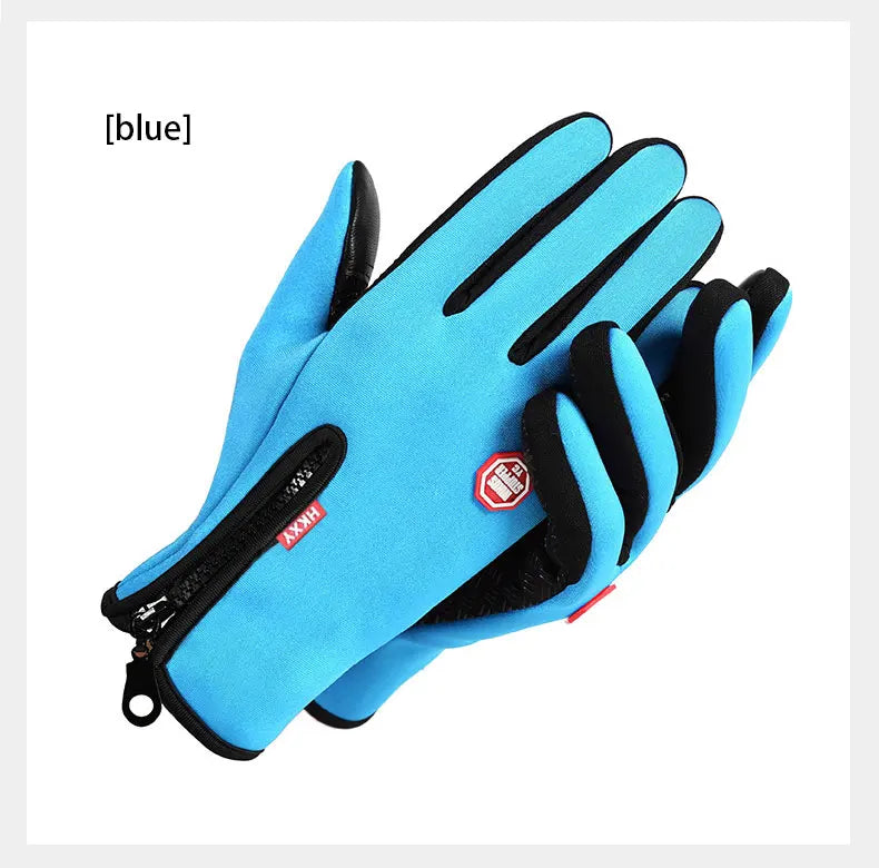 Guantes cálidos de invierno para hombres y mujeres, impermeables y agradables para la piel, con pantalla táctil, adecuados para ciclismo y esquí