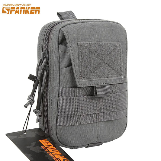 EXCELENTE BOLSA TÁCTICA ELITE SPANKER EDC, BOLSA MULTIFUNCIONAL MOLLE, Riñonera con doble cremallera, Bolsas para herramientas con cinta mágica