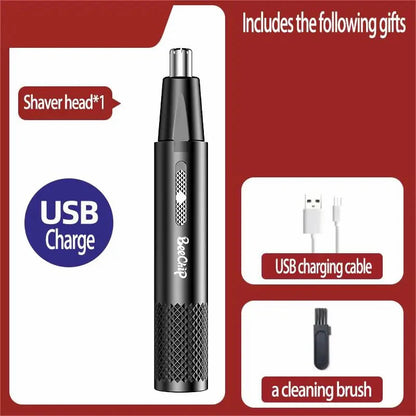 Nose Hair Trimmer USB Rechargeable Trimmer For Nose AndEar Hair Metal Shaver Electric Shaver Trim Nose Hair For Women And Men