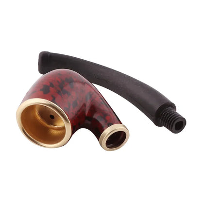 Detachable Wholesale Factory Direct Resin Wood Leopard Print Portable Washable Smoke Tobacco Smoking Pipes Accessories