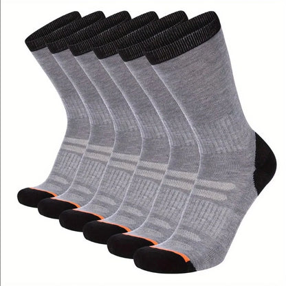 5 Pairs Of Men's Socks, Autumn And Winter Vintage Fun Fashion Athletic Socks, Sports Trend Socks