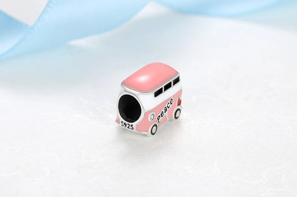 Original 925 Sterling Silver Charm Bead Travel London Bus Camera Suitcase Paris Charms Fit Pan Brand Bracelets Women Diy Jewelry