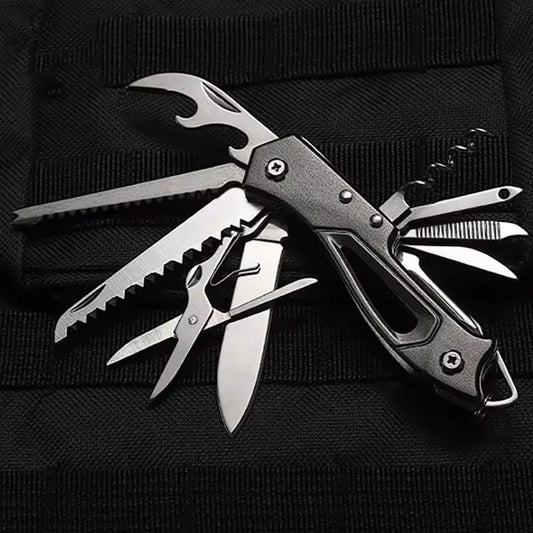 Outdoor Multitool Folding Swiss Knife Camp EDC Knife Portable Scissors Bottle Opener Military Fold Pocket Knife Protect Tool