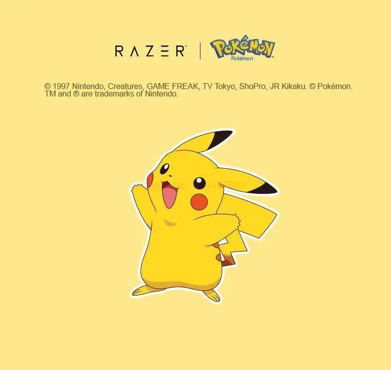 Pokemon Pikachu Earphones Wireless Bluetooth 5.0 Razer Sport Noise Reduction Headphones Touch Control Microphone Universal Gifts