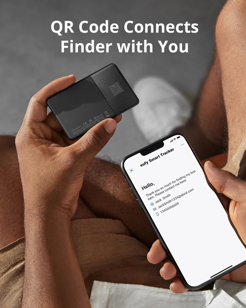 Tarjeta SmartTrack de seguridad de eufy Funciona con el rastreador Find My Wallet de Apple Buscador de teléfonos Resistente al agua Batería con duración de 3 años