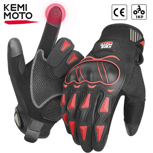 Summer Motorcycle Gloves CE 1KP Riding Gloves Hard Knuckle Touchscreen Motorbike Tactical Gloves For Dirt Bike Motocross ATV UTV