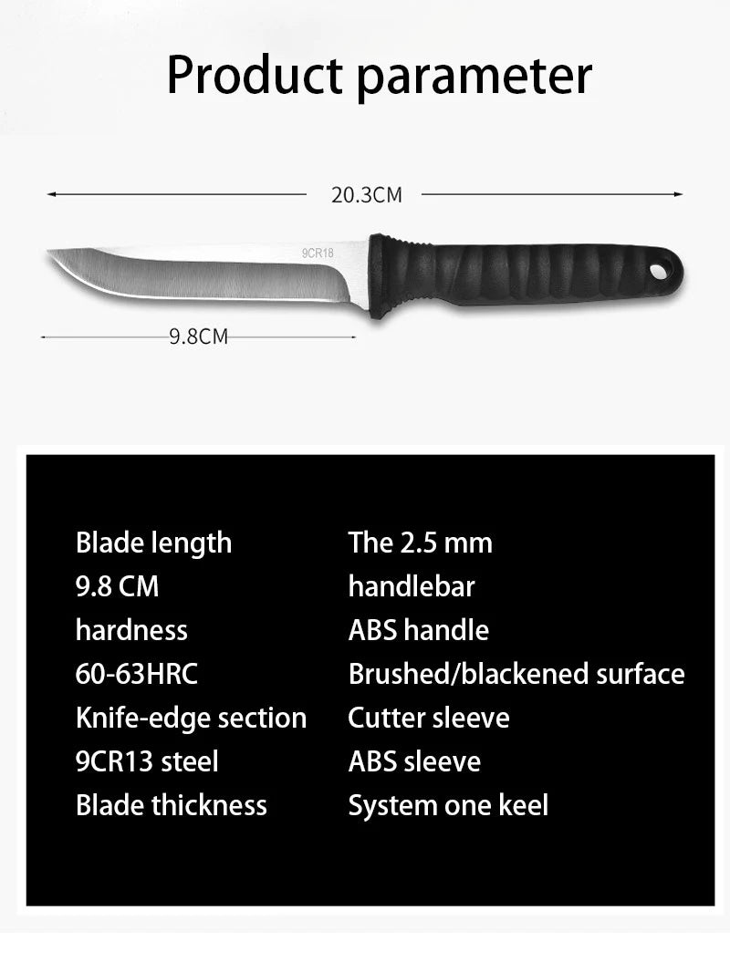 Outdoor pocket knife camping knife camping barbecue small straight knife k sheath survival knife carry portable fruit knife