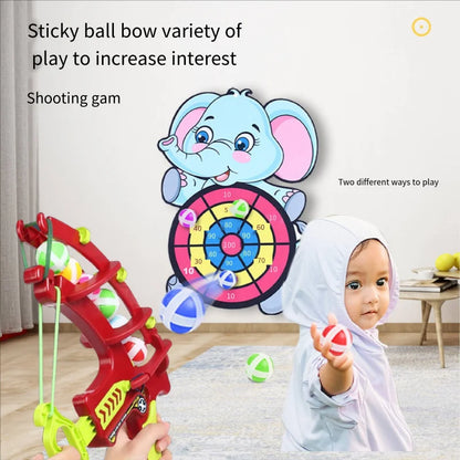 Children's catapult sticky ball bow target toy baby indoor suction cups parent-child interactive throwing shooting dart board gi