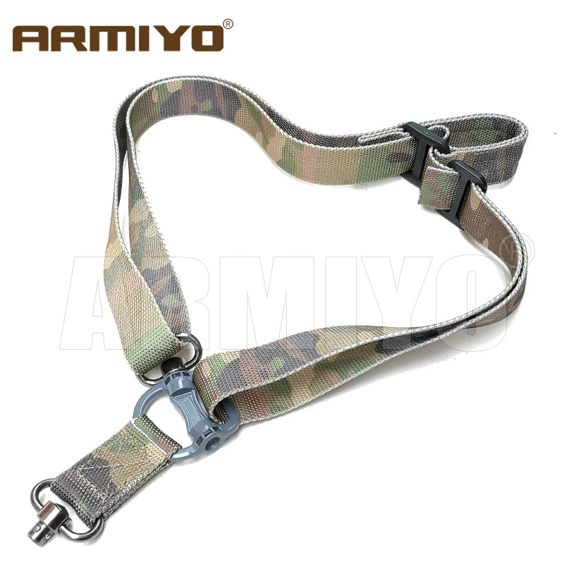 Armiyo Tactical Mission S3 2 Point Adjustable Shoulder Strap Gun Sling Nylon Belt Plastic Clip Mount Airsoft Hunting Accessories