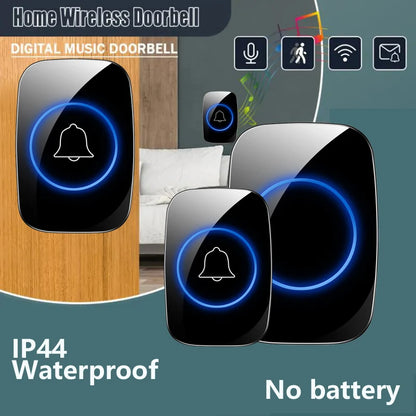 New Home Welcome Doorbell  Intelligent Wireless Doorbell Waterproof 150M Remote EU AU UK US Plug smart Door Bell Chime