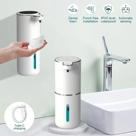 Dispensador automático de jabón de espuma Xiaomi de 380 ml con carga USB y pantalla inteligente sin contacto con sensor infrarrojo, dispensadores de jabón de espuma para lavarse las manos