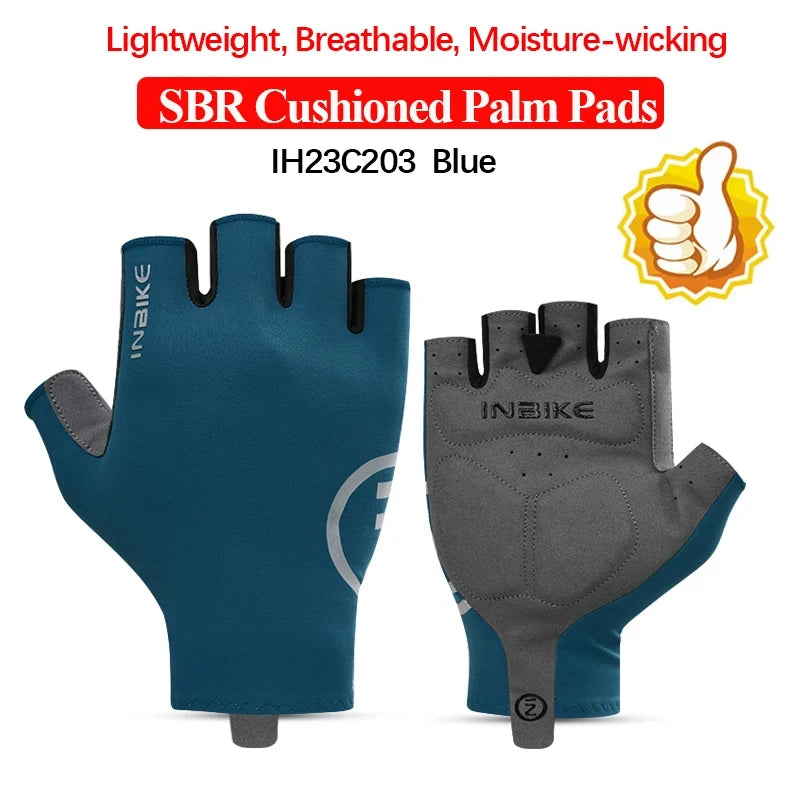 INBIKE Shockproof GEL Pad Cycling Gloves Half Finger Sport Gloves Men Women Summer Bicycle Gym Fitness Gloves MTB Gloves IF239