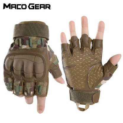 Guantes tácticos con pantalla táctil y carcasa rígida para caza al aire libre, airsoft, combate, tiro, senderismo, ciclismo, deportes, cuero sintético, equipo antideslizante