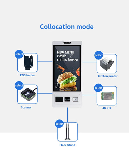 TouchWo 27 32 inch Windows/Android OS Capacitive Touch Screen Pc Touchscree Self Service Ticket/Payment/Ordering Kiosk