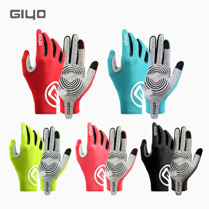 Giyo Wind Breaking Cycling Full Finger Gloves Touch Screen Anti-slip Bicycle Lycra Fabric Mittens Bicicleta Road Bike Long Glove