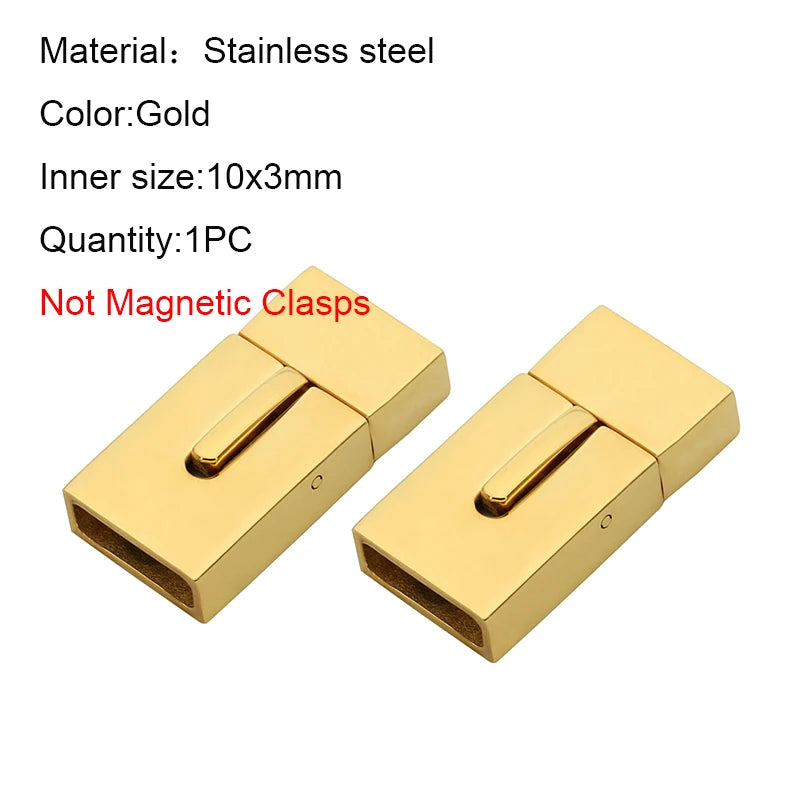 Louleur Magnetic Clasps Bracelets Connector End Clasp Flat Leather Cord Lazy Shoelace Buckle Jewelry Findings Magnets Fasteners