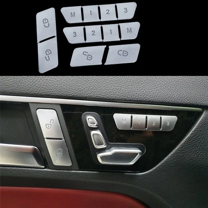 AngelguoguoCar Window glass lift button Trim Cover sticker for Mercedes Benz A/B/C(W204)/E(W212)/GLA /CLA/ GLK/ GLE-class