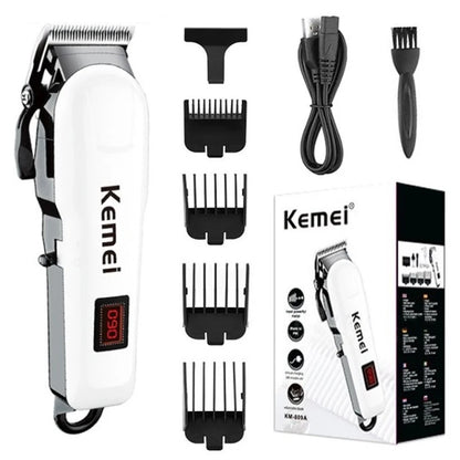 Cortadora de pelo profesional Kemei, cortadora de pelo inalámbrica, cortadora de barba para hombres, kit de corte de pelo eléctrico, máquina de corte de pelo recargable