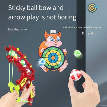 Children's catapult sticky ball bow target toy baby indoor suction cups parent-child interactive throwing shooting dart board gi