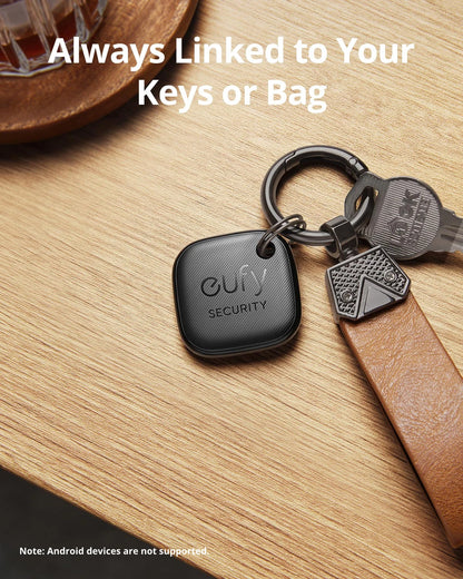 eufy Security SmartTrack Link Works With Apple Find My Key Finder Bluetooth Tracker Tag For Earbuds & Luggage Phone Finder IOS