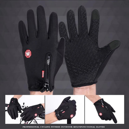 Guantes cálidos de invierno para hombres y mujeres, impermeables y agradables para la piel, con pantalla táctil, adecuados para ciclismo y esquí