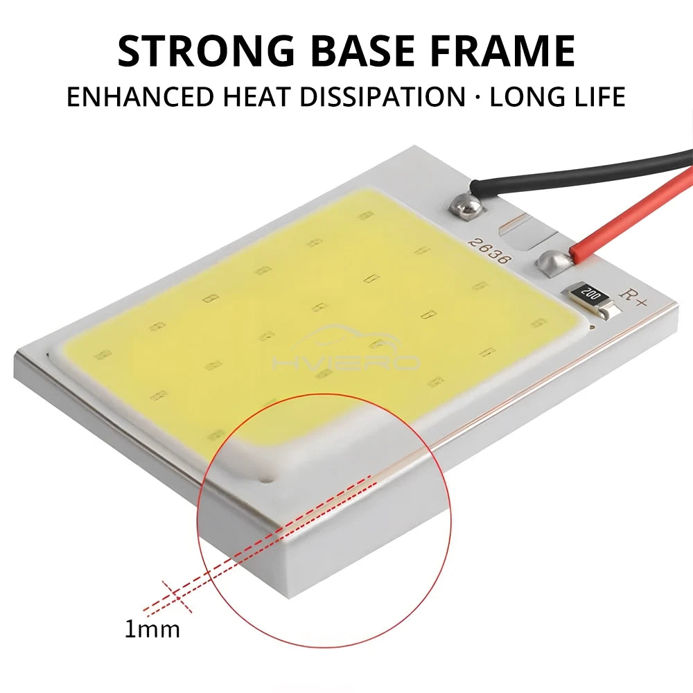 Bombillas LED blancas y rojas T10 W5w Cob 24SMD 36SMD 48SMD para panel de matrícula de coche, luces de lectura para interior de coche, luz de festón para maletero