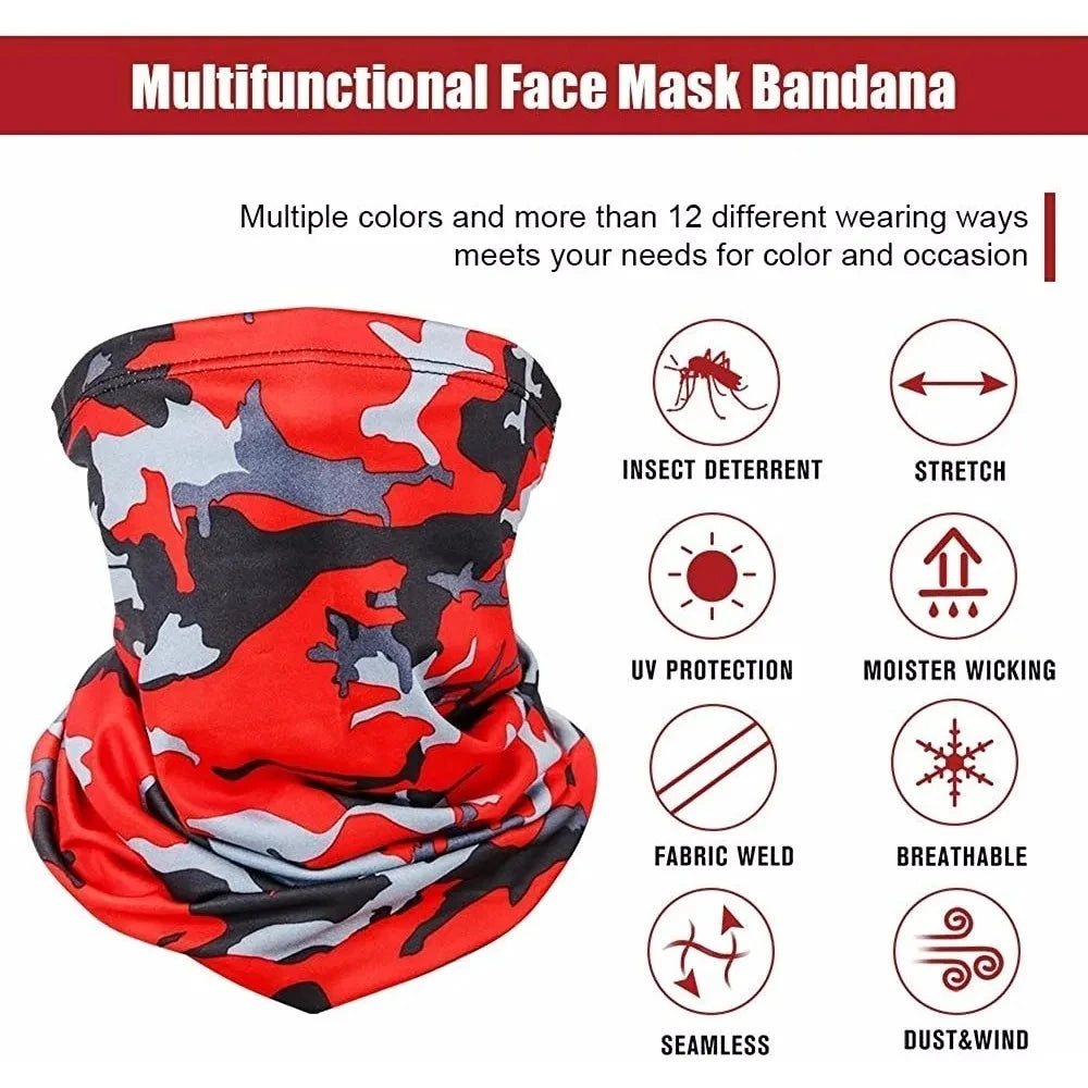 Turbante multiusos, bufanda para montar a caballo, bandana de ciclismo para hombres y mujeres, protector de cuello, protector solar, seda de hielo, para pesca al aire libre, senderismo, máscara para la cabeza