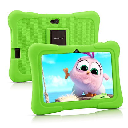 PRITOM 7 Inch Kids Tablet Quad Core Android 10 32GB WiFi Bluetooth Educational Software Installed