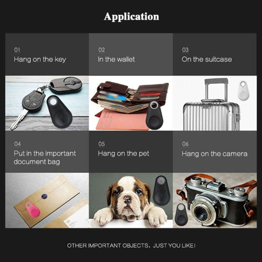 Mini Fashion Smart Dog Pets Bluetooth 4.0 GPS Tracker Anti-lost Alarm Tag Wireless Child Bag Wallet Key Finder Locator