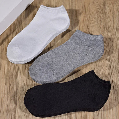 8 pares de calcetines náuticos para mujer y hombre, de corte bajo, invisibles, antideslizantes, de silicona, para verano, calcetines invisibles hasta el tobillo, de color sólido, informales, transpirables