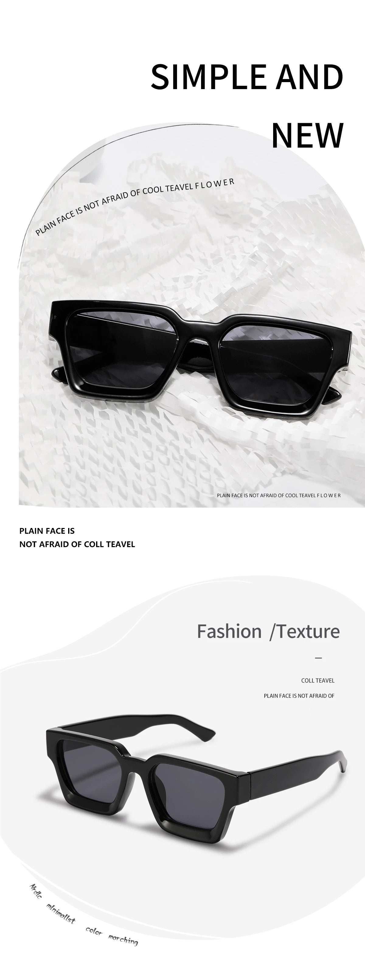 Narrow Glasses Rectangle Frame Personalized Trend Female Ins Style Versatile New Sunglasses Male