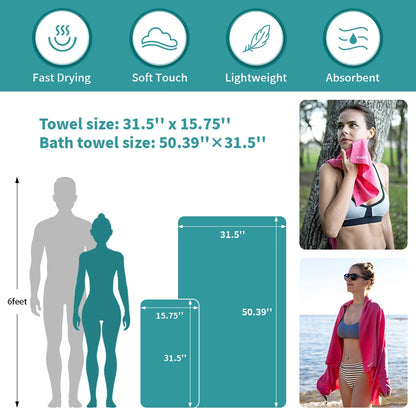 Naturehike Naturehike Quick Dry Moisture Transfer Breathable Bath Towel Travel Beach Towel Sports Gym Towel Absorbent Towel