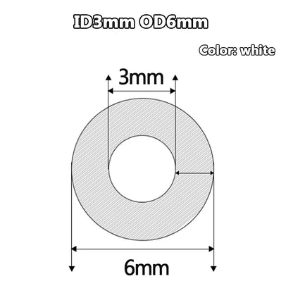 Tubo de PTFE de 1 metro, 1 mm, 2 mm, 3 mm, 4 mm, 6 mm y 8 mm para piezas de impresora 3D, tubo Bowden con cabezal en J