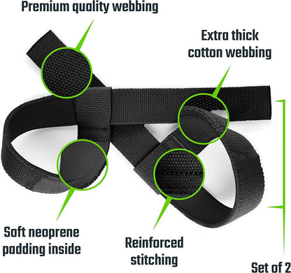 1 Pair Hard Pull Wrist Lifting Straps Gym Power Training Hand Wrist Support Wraps For Weight Lifting Deadlifts & Fitness Workout