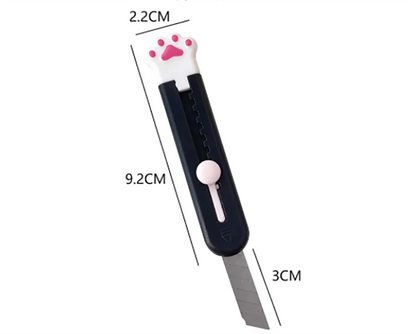 Kawaii Mini Pocket Cat Paw Art Utility Knife Express Box Knife Paper Cutter Craft Wrapping Refillable Blade Stationery Big sale