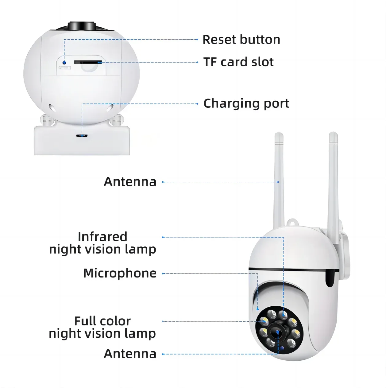 Cámara IP PTZ para el hogar con WiFi de 3 MP de JOOAN, cámara de vigilancia inalámbrica con audio nocturno a color, cámara de seguridad CCTV con seguimiento automático