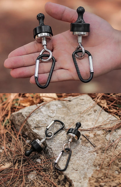 2pcs Fishing Hanging Buckle Magnetic Buckle Fast Hanging Buckle Wireless Lost Rope Metal Strong Magnetic Force Mountaineering