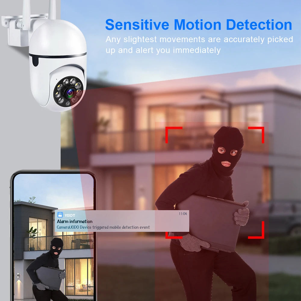 8MP Wifi Wireless Security Monitor Cameras Color Night Vision Outdoor Cam Smart Home CCTV HD Surveillance Camera IP66 Waterproof