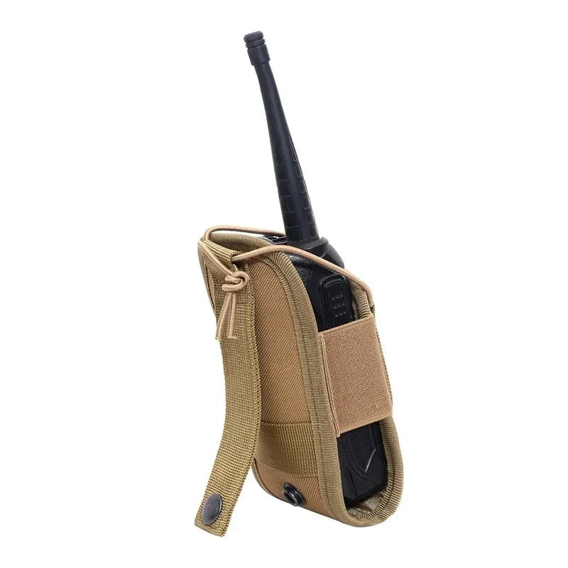 Bolsa táctica Molle 1000D para radio walkie-talkie, riñonera, bolsillo, funda portátil para interfono, bolsa de transporte para caza y acampada