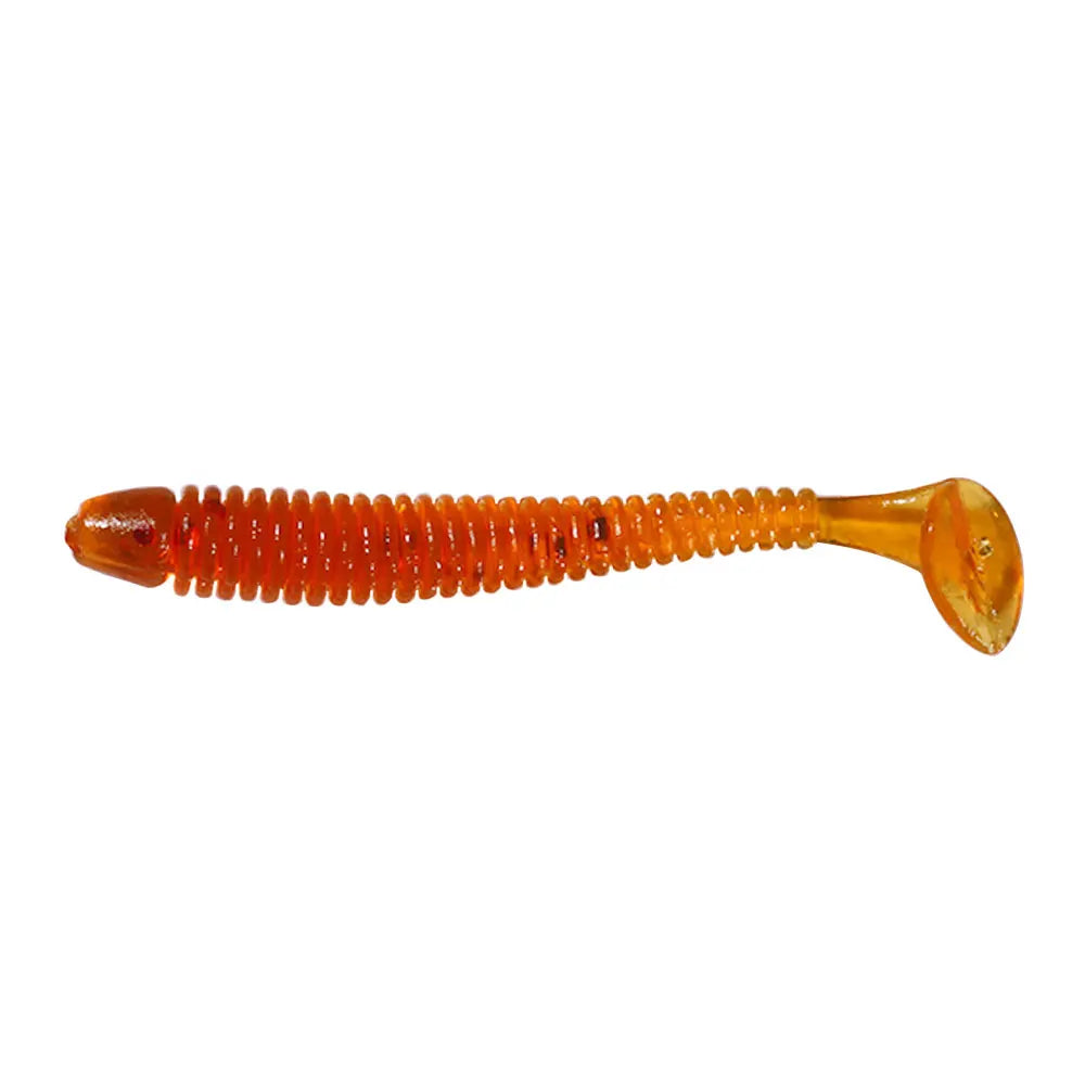 Hengjia 50pcs/Lot 4.5CM Small Soft Worm Swimbait T Tail Silicone Bait Wobbler Fishing Tackle for Carp Bass Pike