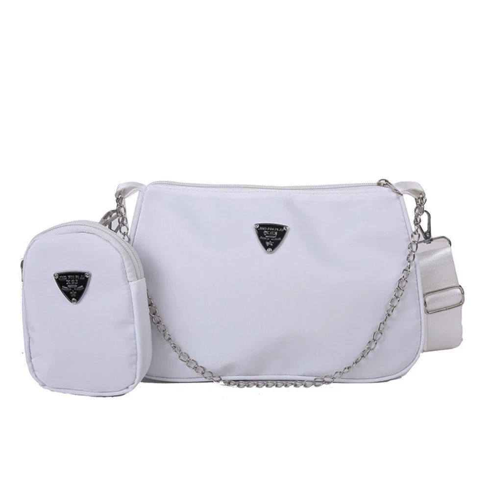 Conjunto de bolsos de mano casuales de moda para mujer, bolsos cruzados, bolsos de hombro, bolso bandolera 2 en 1, bolso de mano de tendencia para viajes y compras