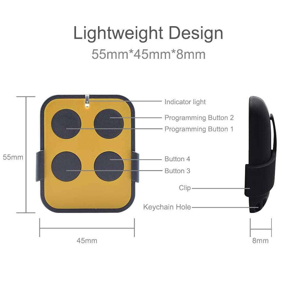 Multi Frequency 280-900MHZ Garage Door Remote Control Copy Duplicator 433mhz 868mhz Garage Remote Multi Brand Remote Control