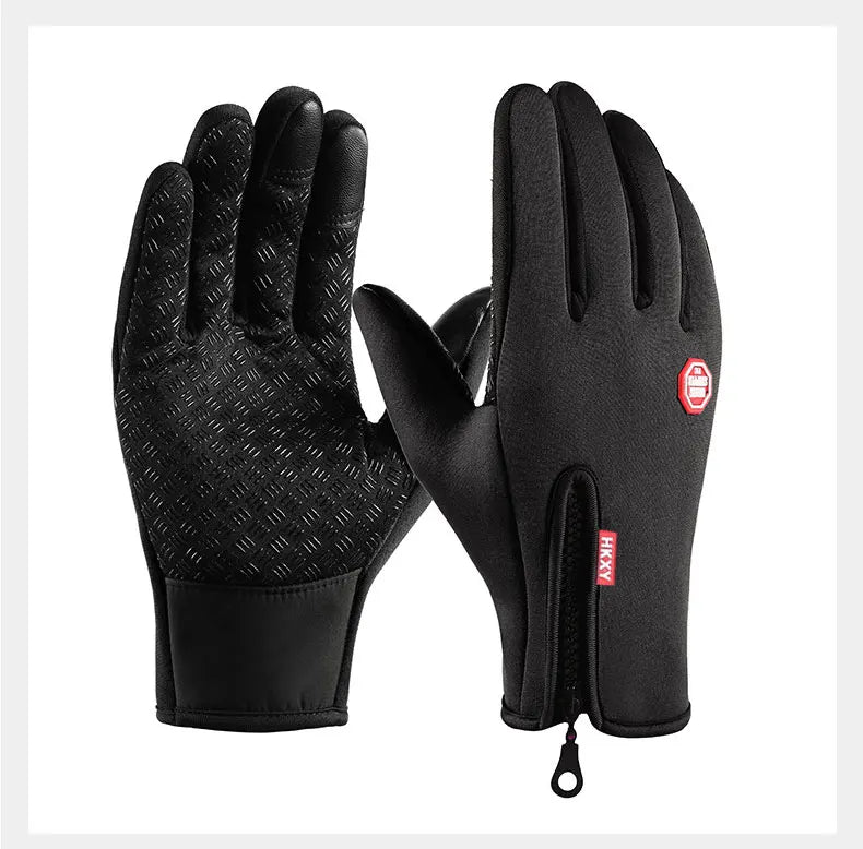 Guantes cálidos de invierno para hombres y mujeres, impermeables y agradables para la piel, con pantalla táctil, adecuados para ciclismo y esquí