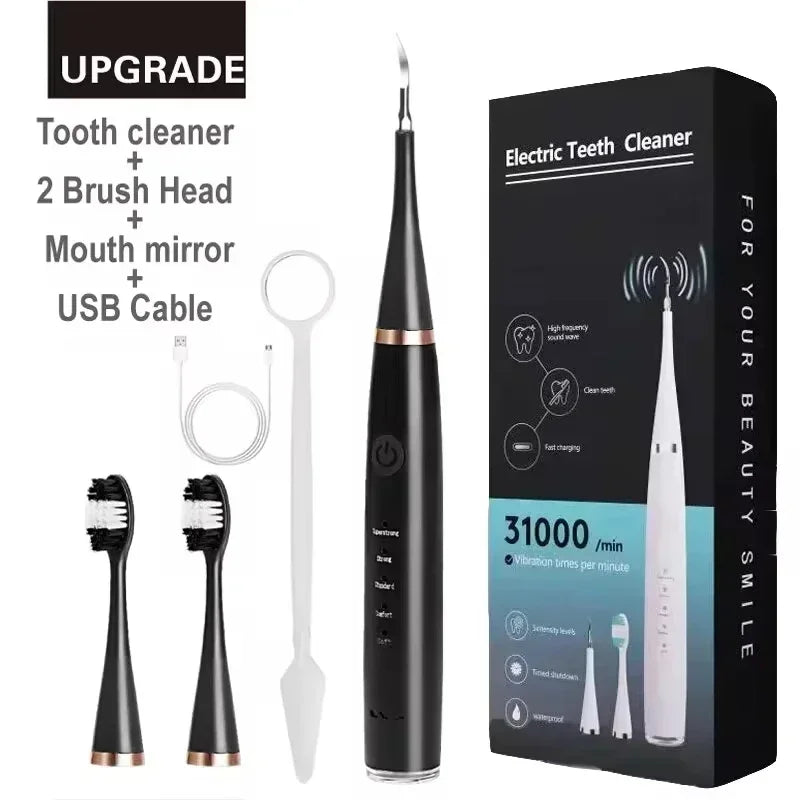 Home Electric Toothbrush with Sound Wave Cleaning Multifunctional 3-in-1 Teeth Scaling Whitening Care USB Charging Oral Cleaning