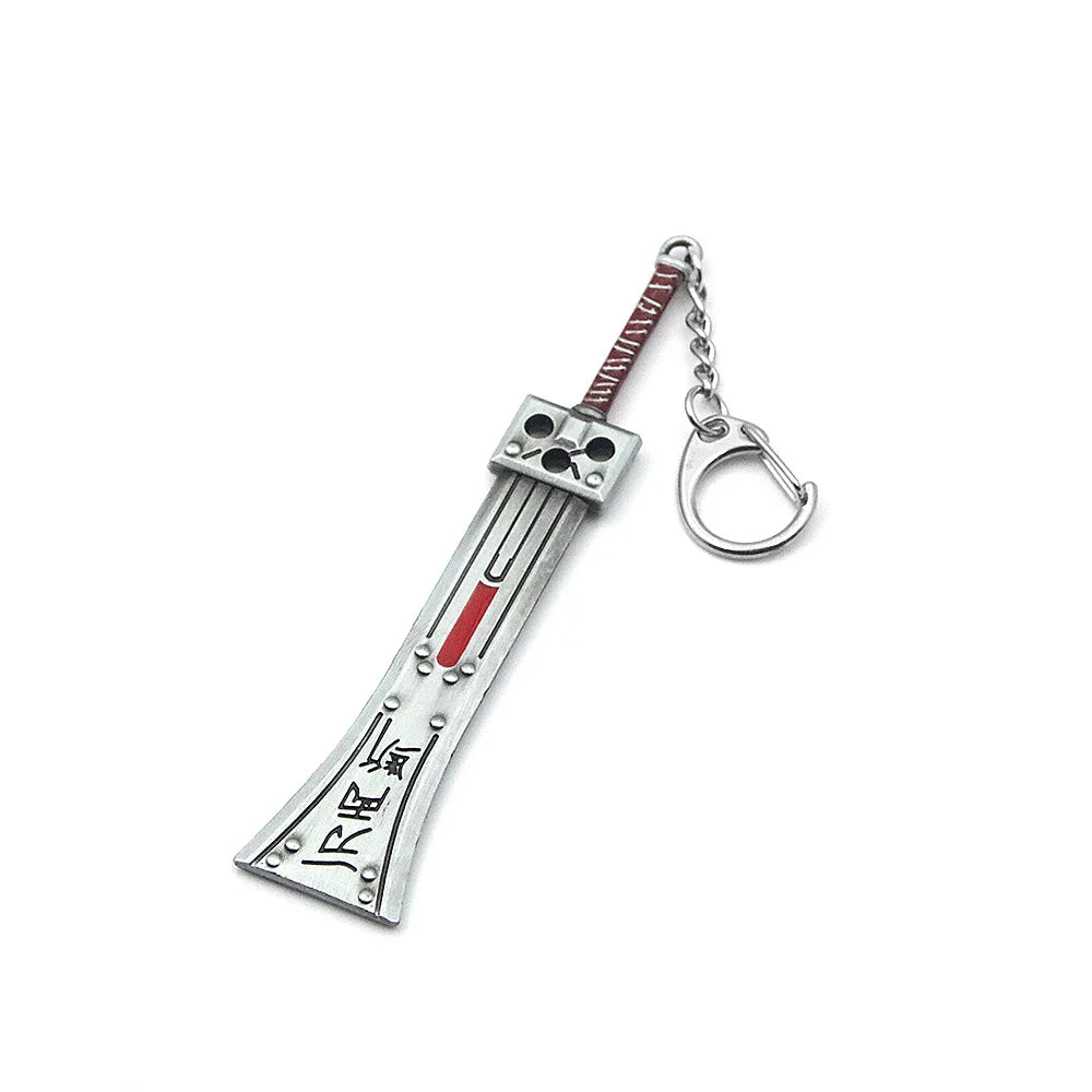 Game Final Fantasy 7 Cloud Buster Sword Keychain Remake Sword Zack Fair Weapon Metal Pendant Key Chain For Fans Cosplay Jewelry