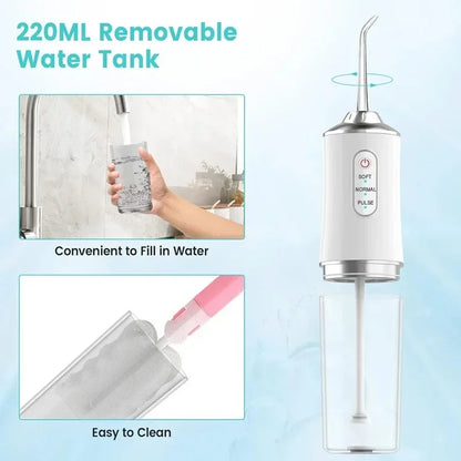 Xiaomi MIJIA Smart Electric Oral Irrigator Water Flosser USB Charging 4 Jets 3 Modes Water Jet Irrigator Dental Teeth Cleaner