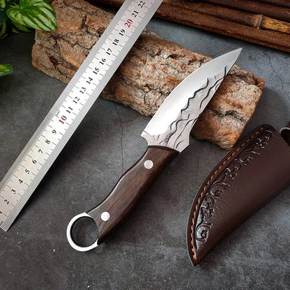 Afilador de huesos forjado a mano, mango de cuchillo para deshuesar, cuchillo pequeño para carne, afilado, duradero, práctico, cuchillo pequeño para cortar carne y fruta